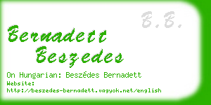bernadett beszedes business card